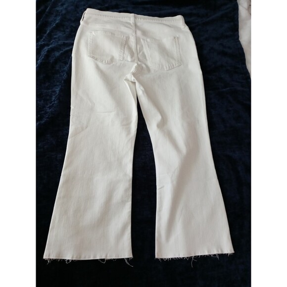 J.Crew Billie 9" demi-boot Mid-Rise Raw Hem Crop Jeans White Wash Size 24P NWT - Picture 6 of 12
